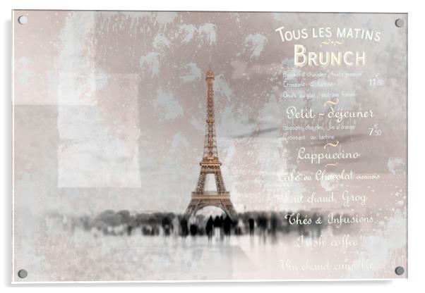 PARIS Collage Acrylic by Melanie Viola