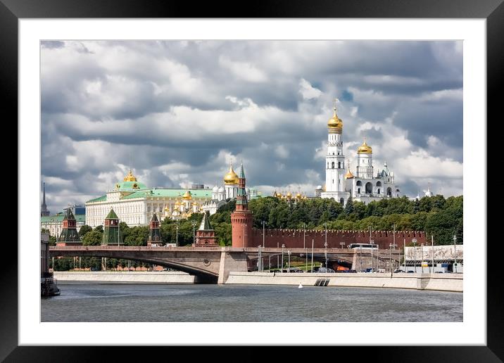 Panorama of Moscow Kremlin. Framed Mounted Print by Valerii Soloviov