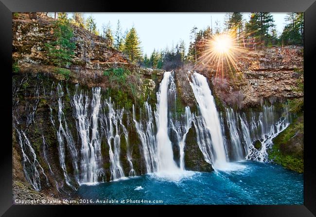 Burney Falls, one of the most beautiful waterfalls Framed Print by Jamie Pham