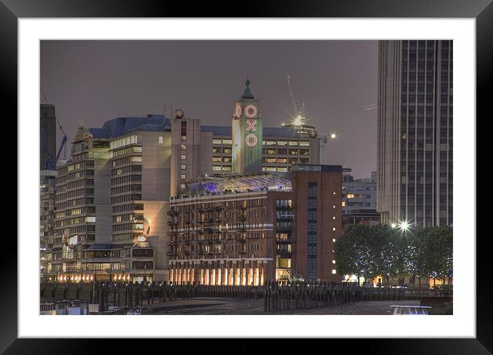The Oxo Tower HDR version Framed Mounted Print by David French