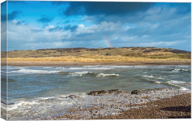 River Ogmore Estuary and Rainbow Vale of Glamorgan Canvas Print by Nick Jenkins