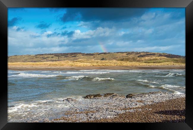 River Ogmore Estuary and Rainbow Vale of Glamorgan Framed Print by Nick Jenkins