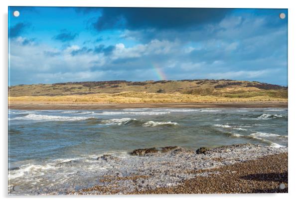 River Ogmore Estuary and Rainbow Vale of Glamorgan Acrylic by Nick Jenkins
