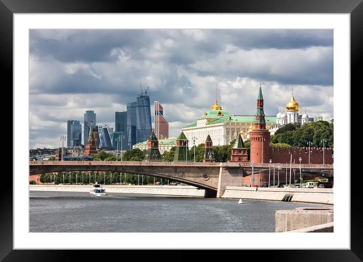 Panorama of Moscow Kremlin. Framed Mounted Print by Valerii Soloviov