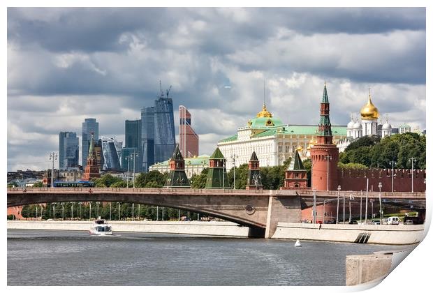 Panorama of Moscow Kremlin. Print by Valerii Soloviov