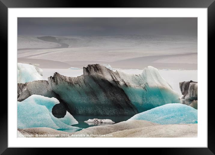 Glacial Ice, Jokulsarlon, Iceland Framed Mounted Print by Heidi Stewart