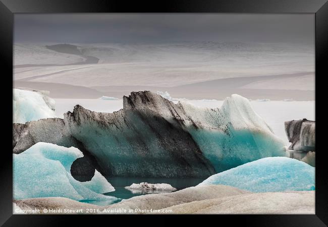 Glacial Ice, Jokulsarlon, Iceland Framed Print by Heidi Stewart