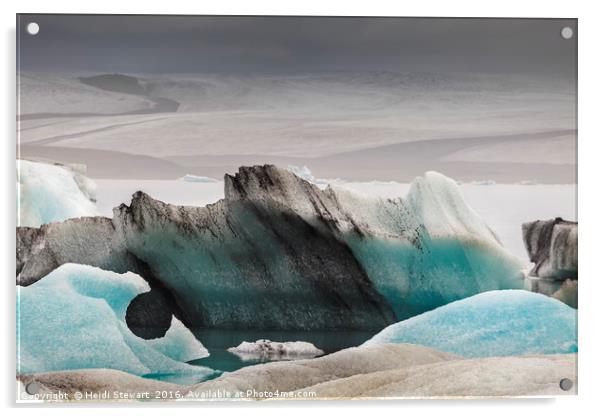Glacial Ice, Jokulsarlon, Iceland Acrylic by Heidi Stewart