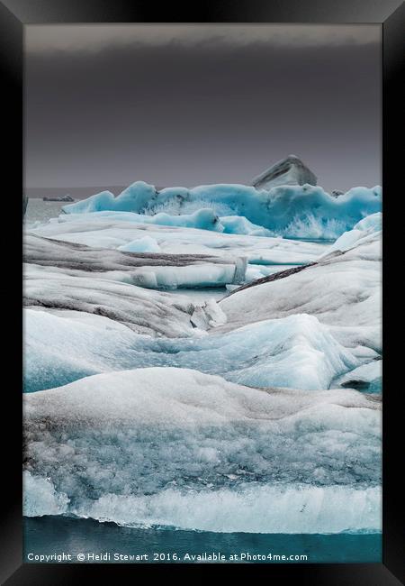 Glacial Ice Lagoon, Jokulsarlon, Iceland Framed Print by Heidi Stewart