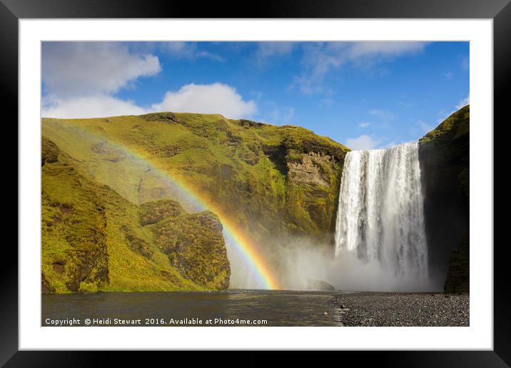 Skogafoss Waterfall, Iceland Framed Mounted Print by Heidi Stewart