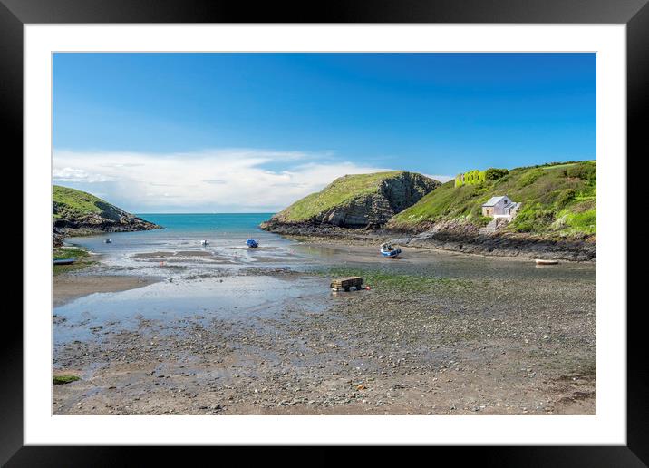 Abercastell Beach North Pembrokeshire Coast Wales Framed Mounted Print by Nick Jenkins