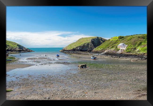Abercastell Beach North Pembrokeshire Coast Wales Framed Print by Nick Jenkins