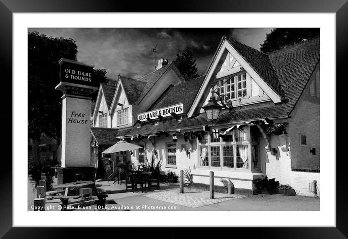 Old Hare & Hounds Pub        Framed Mounted Print by Peter Blunn