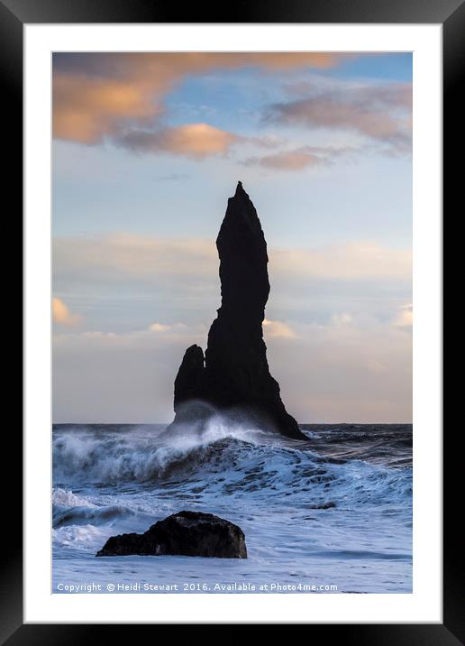 Reynisdrangar Sea Stacks, Iceland Framed Mounted Print by Heidi Stewart