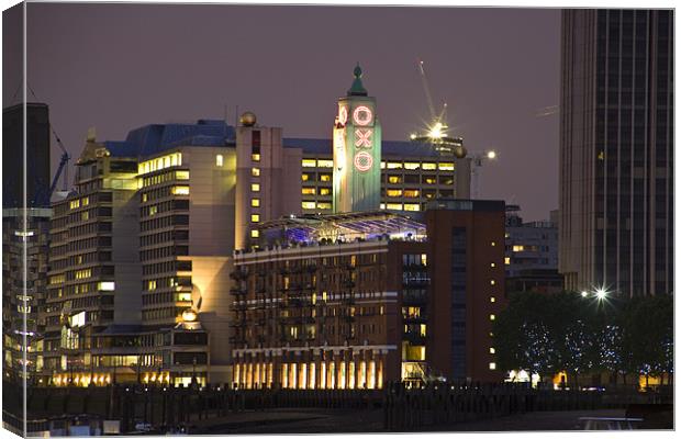 Oxo tower at night Canvas Print by David French