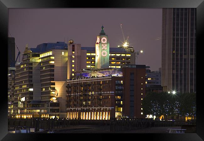 Oxo tower at night Framed Print by David French