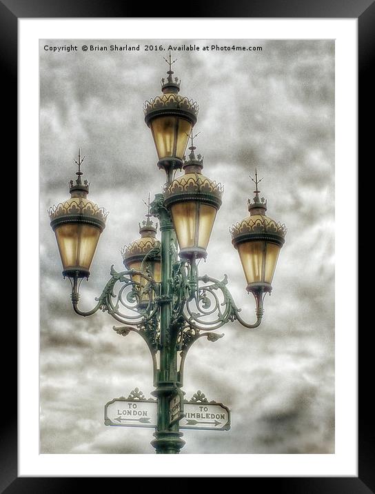 Gaslights On Tooting Broadway Framed Mounted Print by Brian Sharland