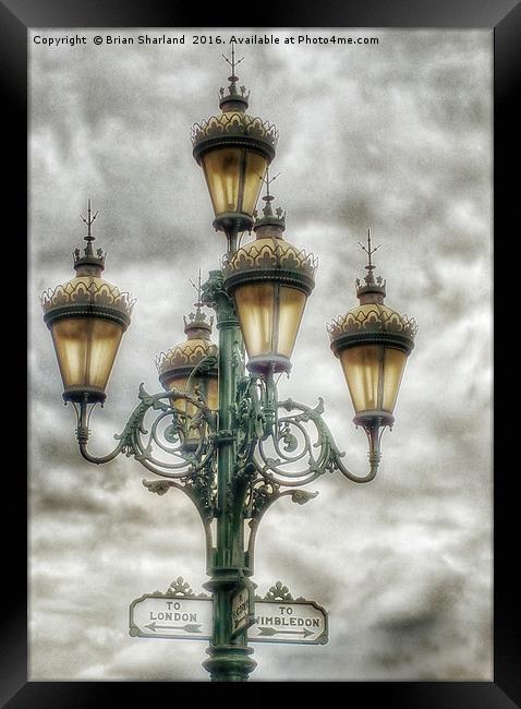 Gaslights On Tooting Broadway Framed Print by Brian Sharland