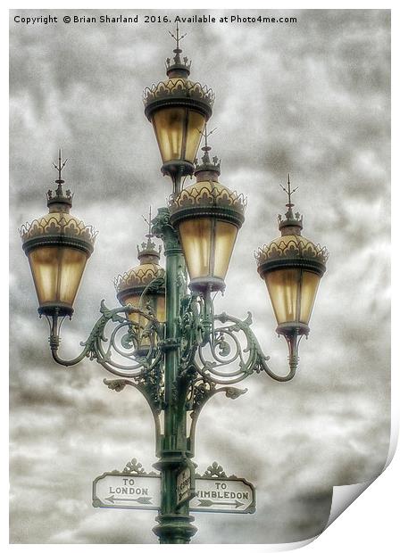 Gaslights On Tooting Broadway Print by Brian Sharland