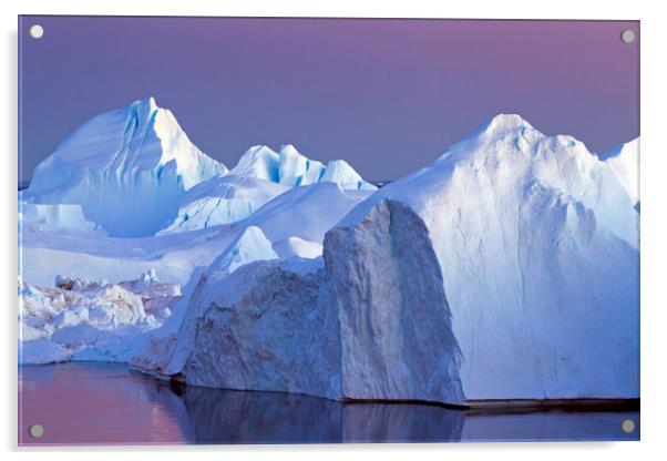 Icebergs at Sunset Acrylic by Arterra 