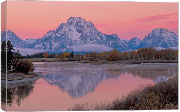 Sunrise Oxbow Bend Canvas Print by Matt Johnston