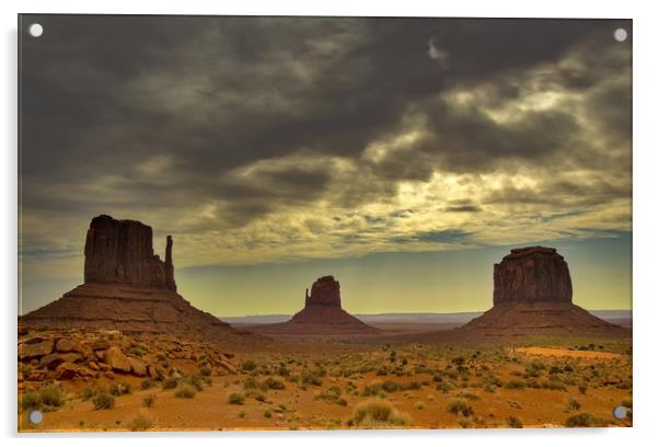 Clouds Over Monument Valley Acrylic by Matt Johnston