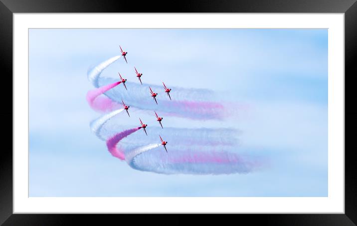 The Red Arrows Framed Mounted Print by Louise Wilden