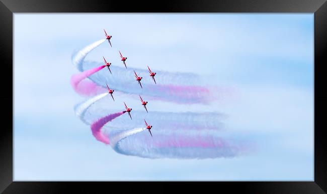 The Red Arrows Framed Print by Louise Wilden