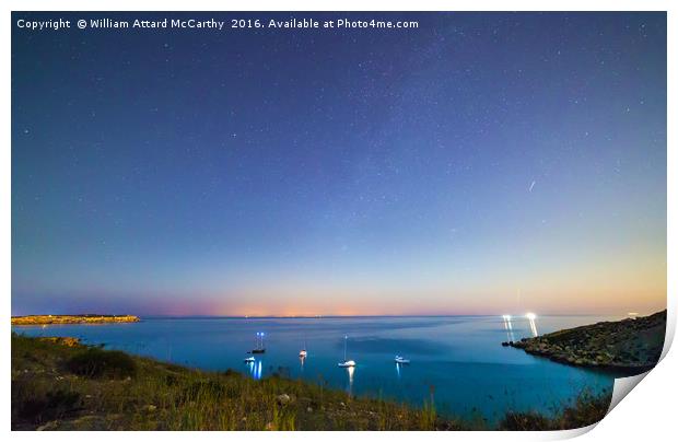 Mgiebah Bay at Night Print by William AttardMcCarthy