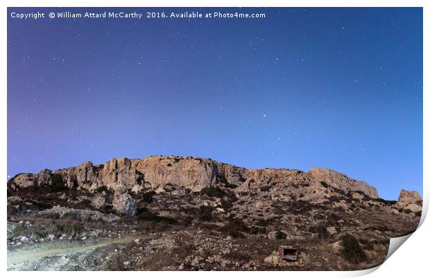 The Cliffs of Mgiebah Print by William AttardMcCarthy