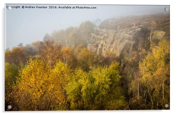 Autumn at Millstone edge, Peak District Acrylic by Andrew Kearton