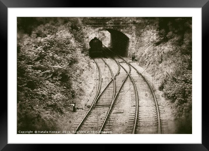 Railway - Vintage Style Framed Mounted Print by Natalie Kinnear