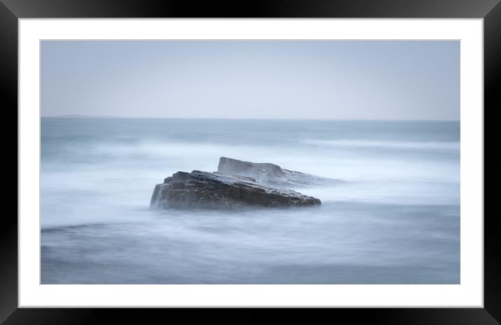 Long exposure northumberland coast Framed Mounted Print by chris smith