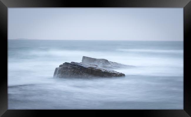 Long exposure northumberland coast Framed Print by chris smith