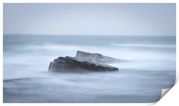 Long exposure northumberland coast Print by chris smith