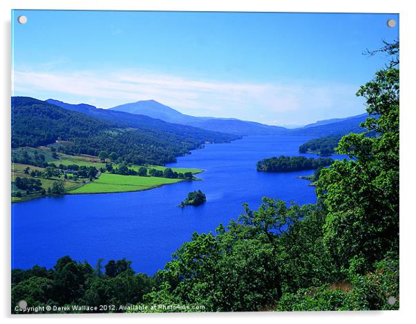 Queen's View, Loch Tummel Acrylic by Derek Wallace