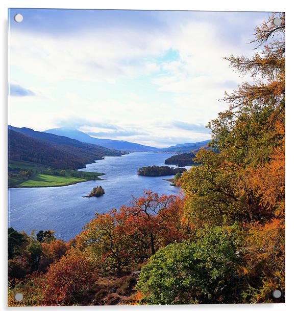 Queen's View, Loch Tummel Acrylic by Derek Wallace