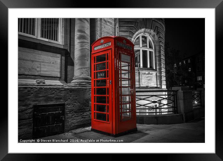 Old Red Framed Mounted Print by Steven Blanchard