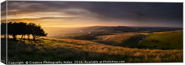 South Downs Panorama Canvas Print by Creative Photography Wales