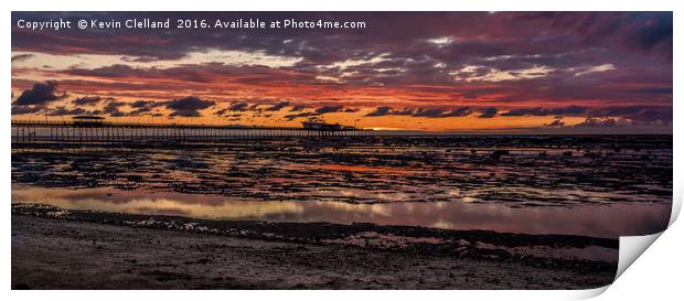 Pier at Southport Print by Kevin Clelland