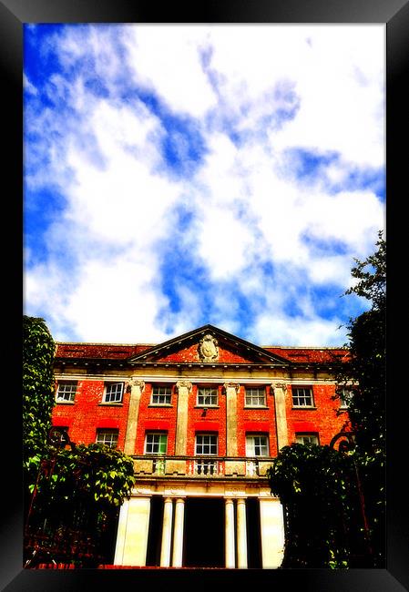 Tapeley House and sky Framed Print by Alexia Miles