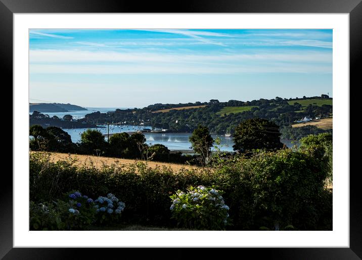 View over restronguet Creek Framed Mounted Print by Brian Roscorla