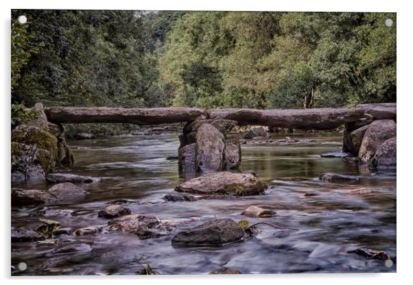 Tarr Steps Bridge Acrylic by Images of Devon