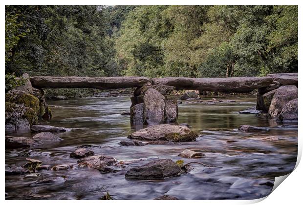 Tarr Steps Bridge Print by Images of Devon
