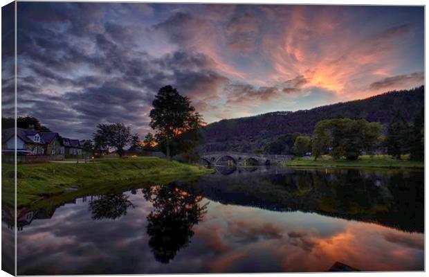 Taymouth, this is where Loch Tay becomes River Tay Canvas Print by paul green