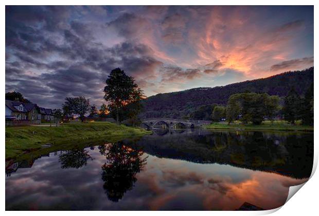 Taymouth, this is where Loch Tay becomes River Tay Print by paul green