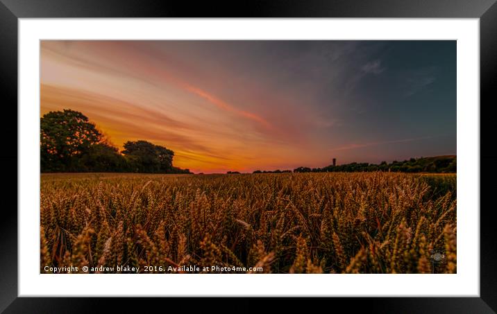 Fields of Cleadon Framed Mounted Print by andrew blakey