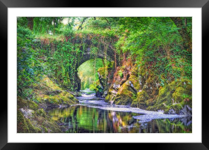 Bridges over the River Machno                      Framed Mounted Print by Mal Bray