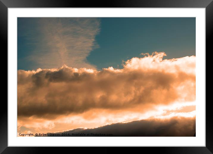 Clouds at sunset Framed Mounted Print by Robert Gipson