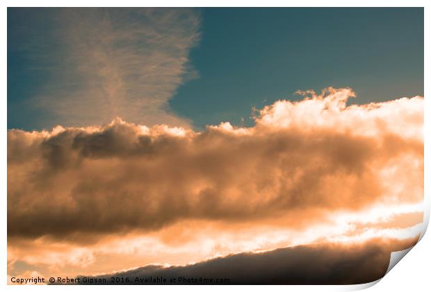 Clouds at sunset Print by Robert Gipson